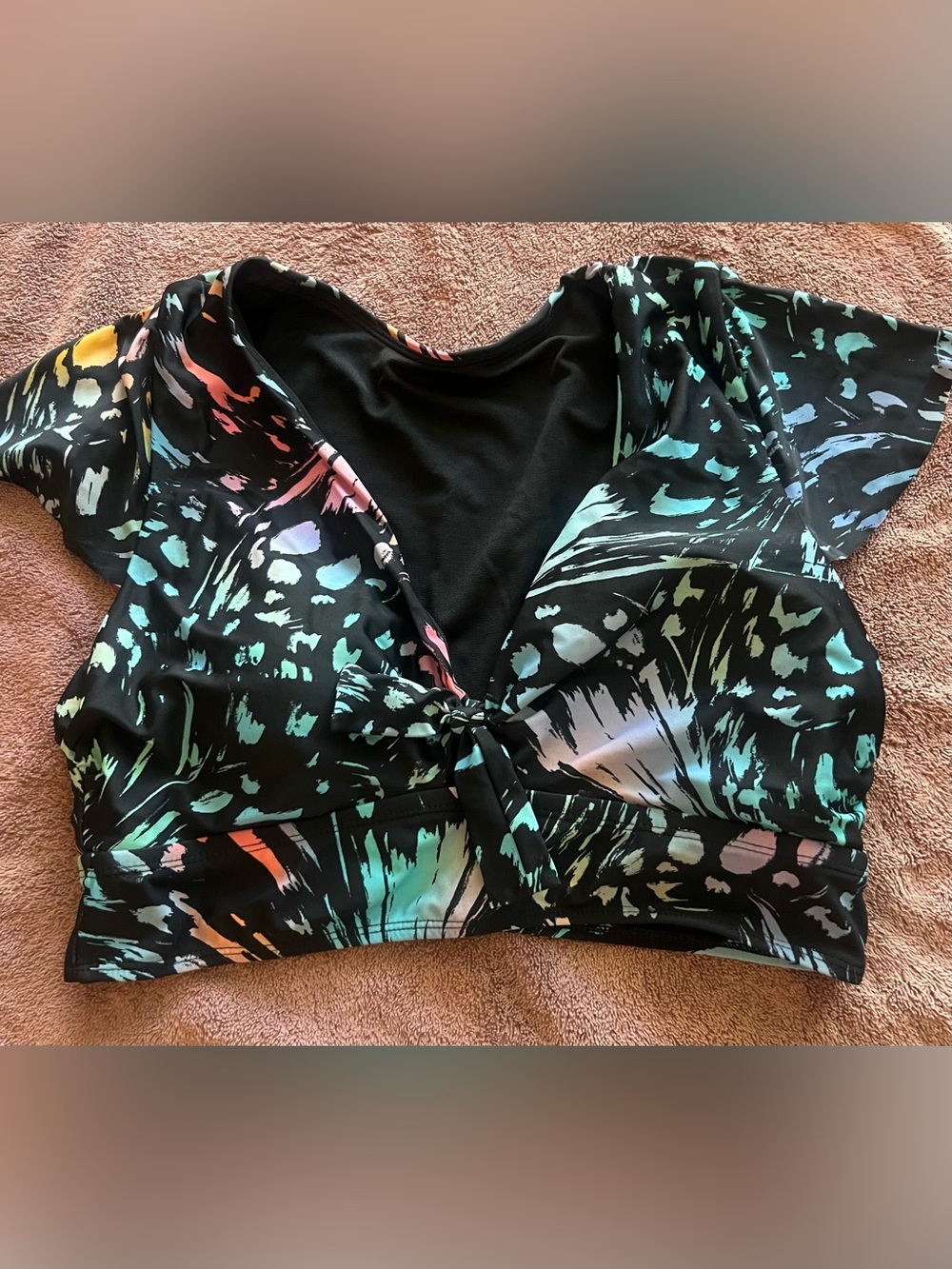 Torrid (top only )Tie-Front Swim Top